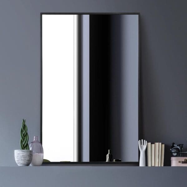 Almere Aluminium Black Mirror 90x60cm