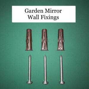 Garden mirror wall fixings suitable for hanging mirrors outdoors.