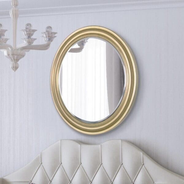 Harlow Round Gold Mirror 96x96cm