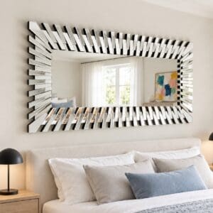 Sunburst Full Length Mirror 179x80cm Wall Mounted in the Bedroom