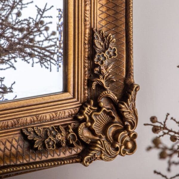Belmont Gold Mirror Frame Close Up