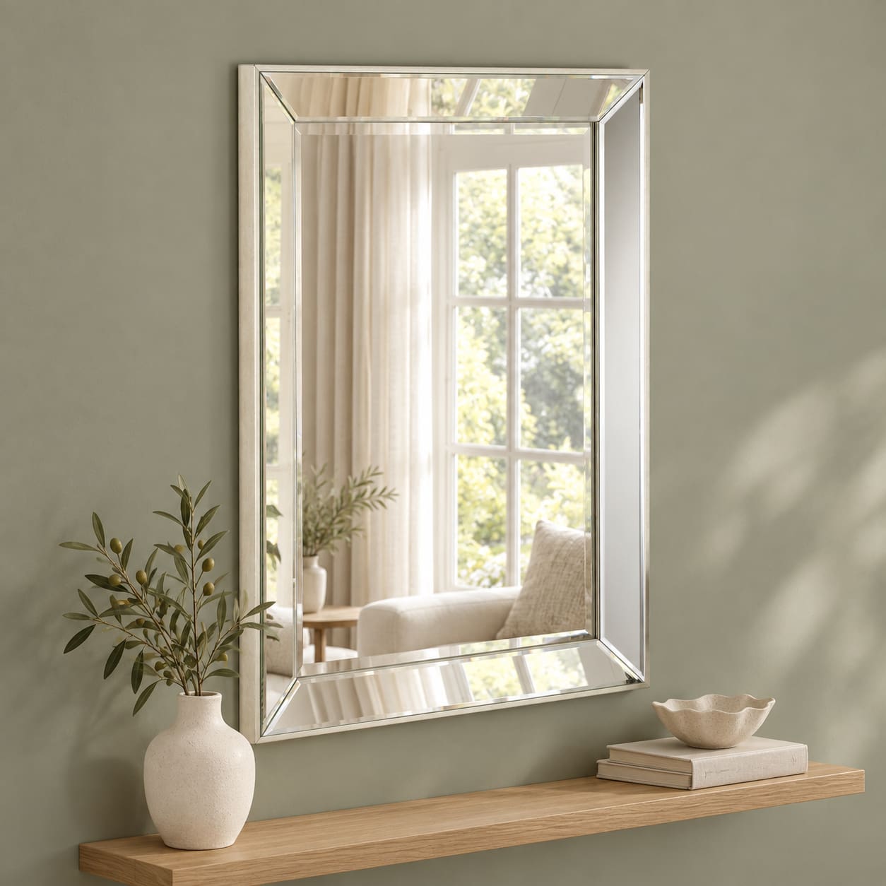 Boston Silver Contemporary Mirror (2 Sizes) - Image 2