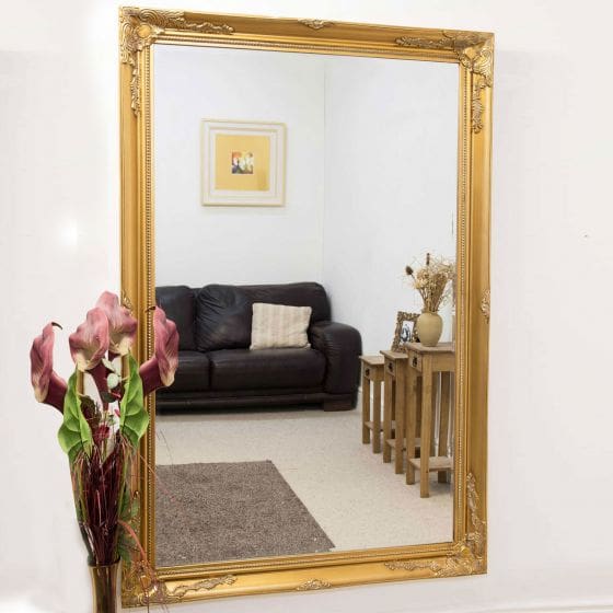 Buckland Gold Framed Mirror 5 Sizes, Gold Frame Mirror Large