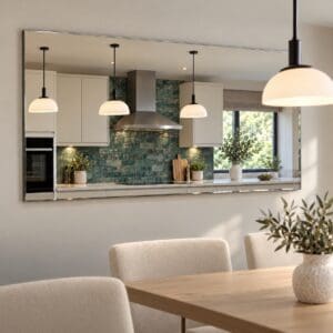 Camden Venetian Glass Mirror Wall Mounted as a Kitchen Mirror