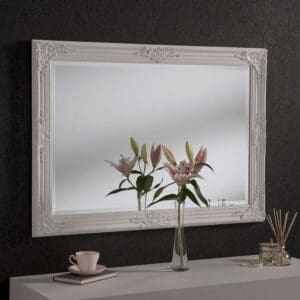 Derby Decorative White Mirror 104x74cm
