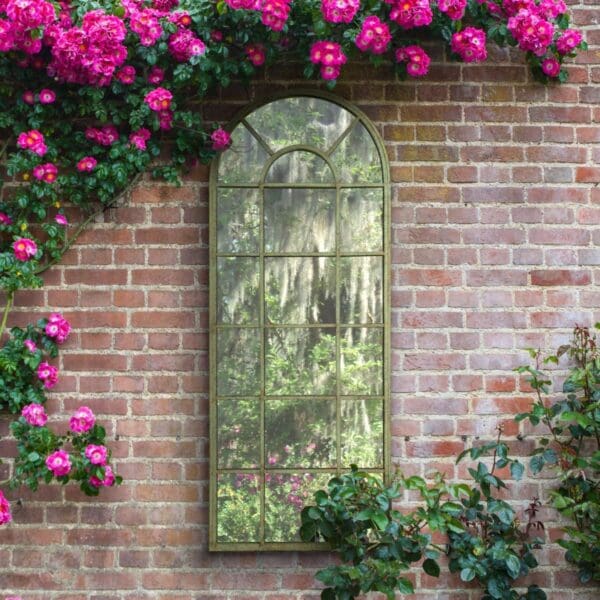 Evergreen Outdoor Window Garden Mirror