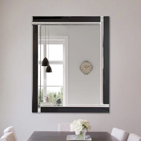 Exminster Black Glass Mirror (7 Sizes)