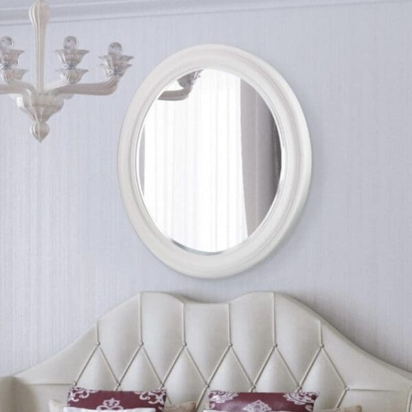 Harlow Round White Mirror 96x96cm
