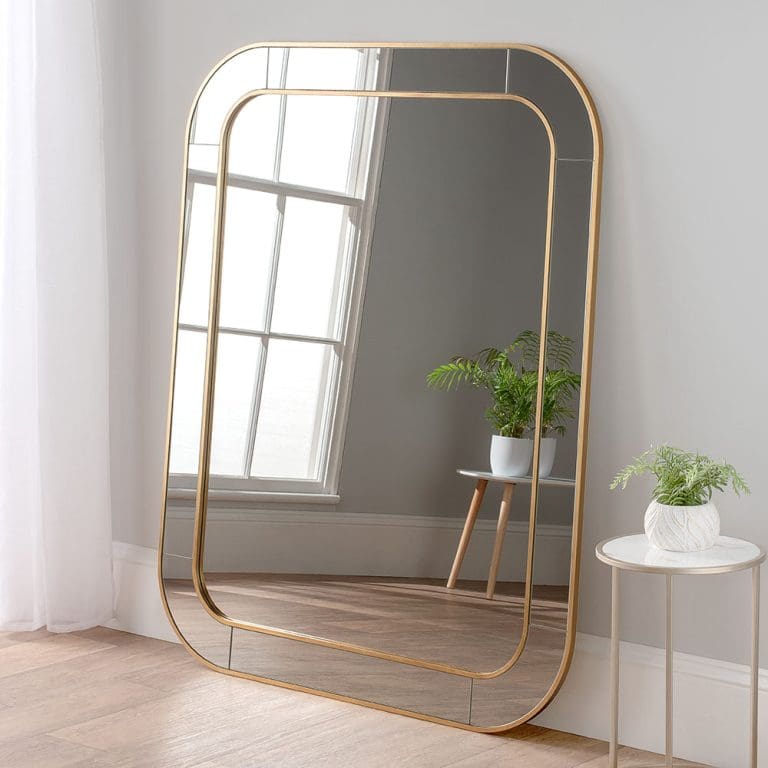 Art Deco Mirrors UK Funky Mirrors For Sale Soraya Interiors UK   Hatton Modern Gold Mirror 4 Sizes 768x768 