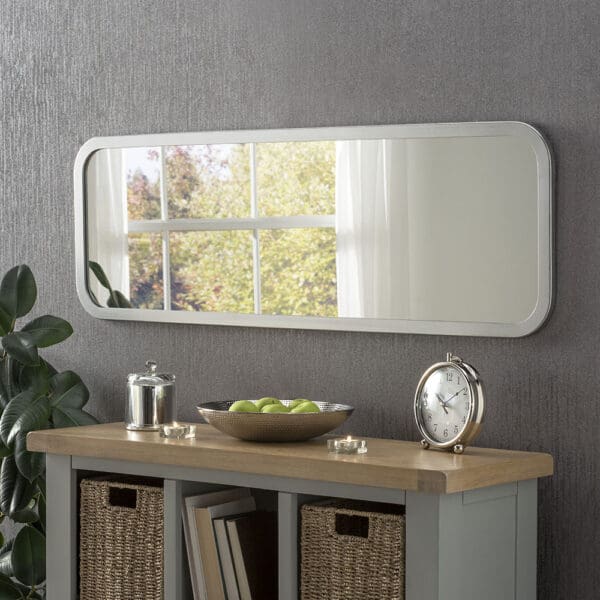 Hudson Oblong Silver Mirror