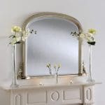 Hyde Scroll Silver Overmantle Mirror