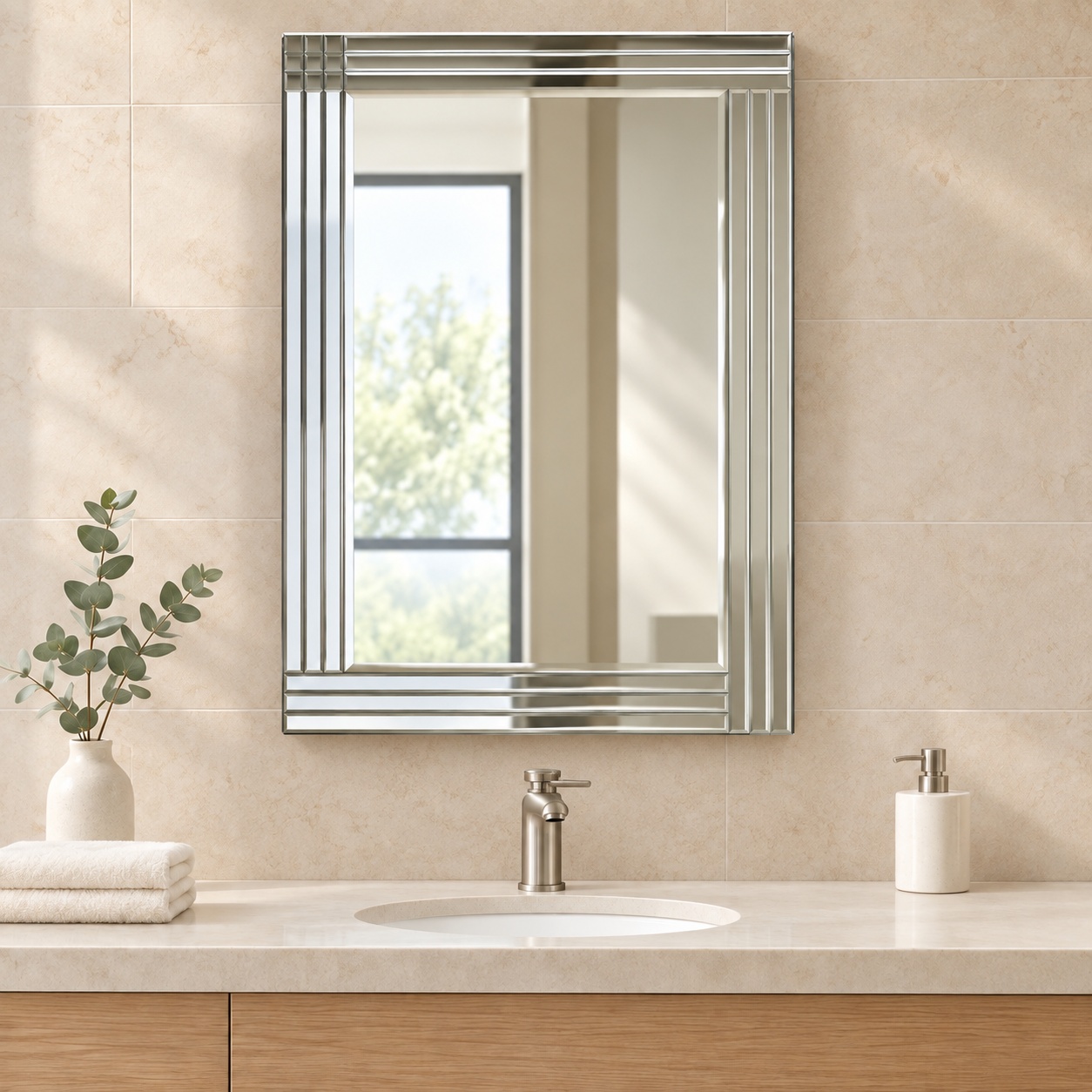 Lapford Triple Bevel Edge Mirror (7 Sizes) - Image 6