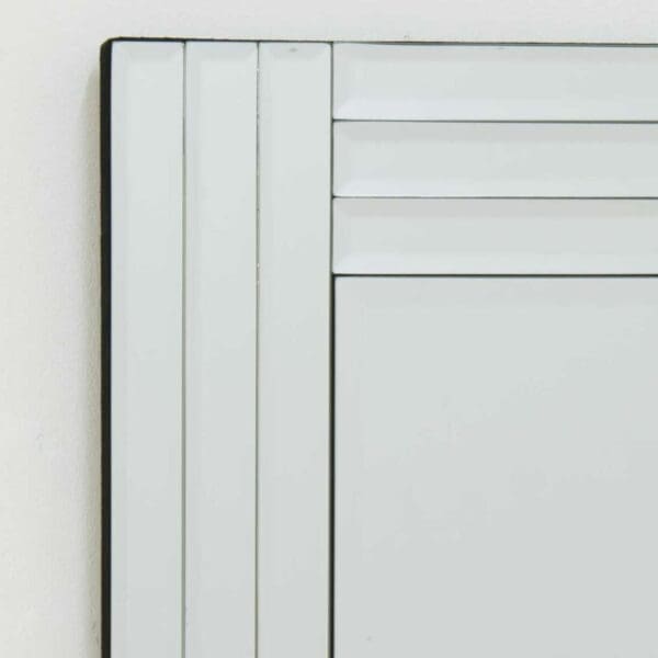 Lapford Triple Bevel Edge Mirror Close Up Image of the Frameless Frame