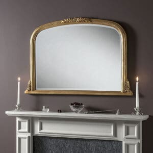 Latina Ornate Gold Overmantle Mirror