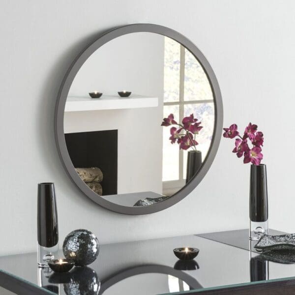 Manhattan Dark Grey Circle Mirror (7 Sizes)