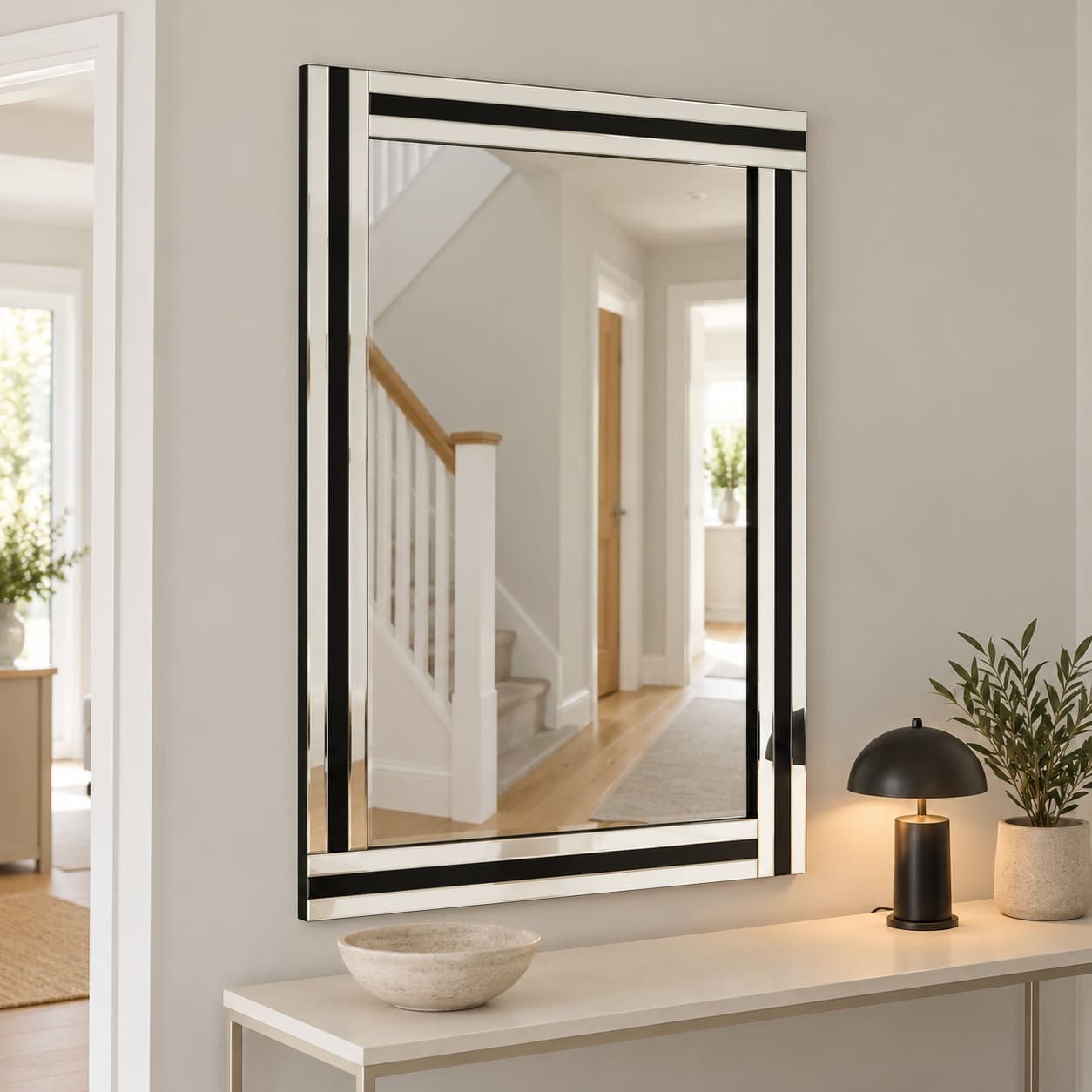 Tavistock Black Glass Mirror (7 Sizes) - Image 2