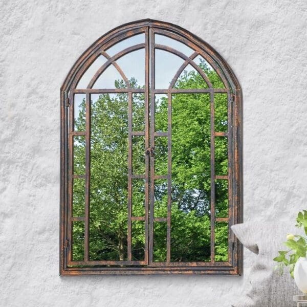 Tulip Window Mirror with Shutters 78x61cm