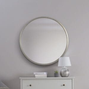 Soho Metal Silver Round Mirror (2 Sizes)