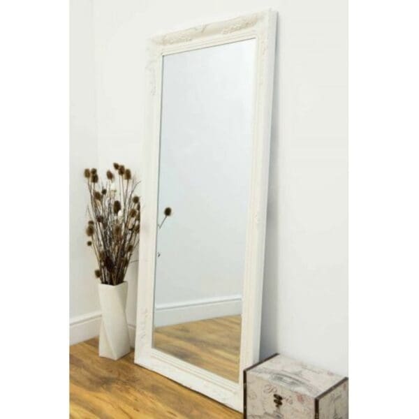 Buckland White Framed Mirror 170x79cm