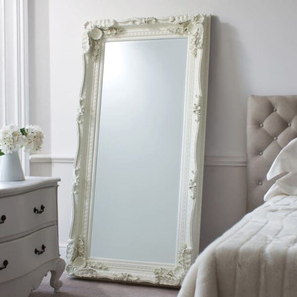 Charlton Cream Framed Mirror 175x90cm