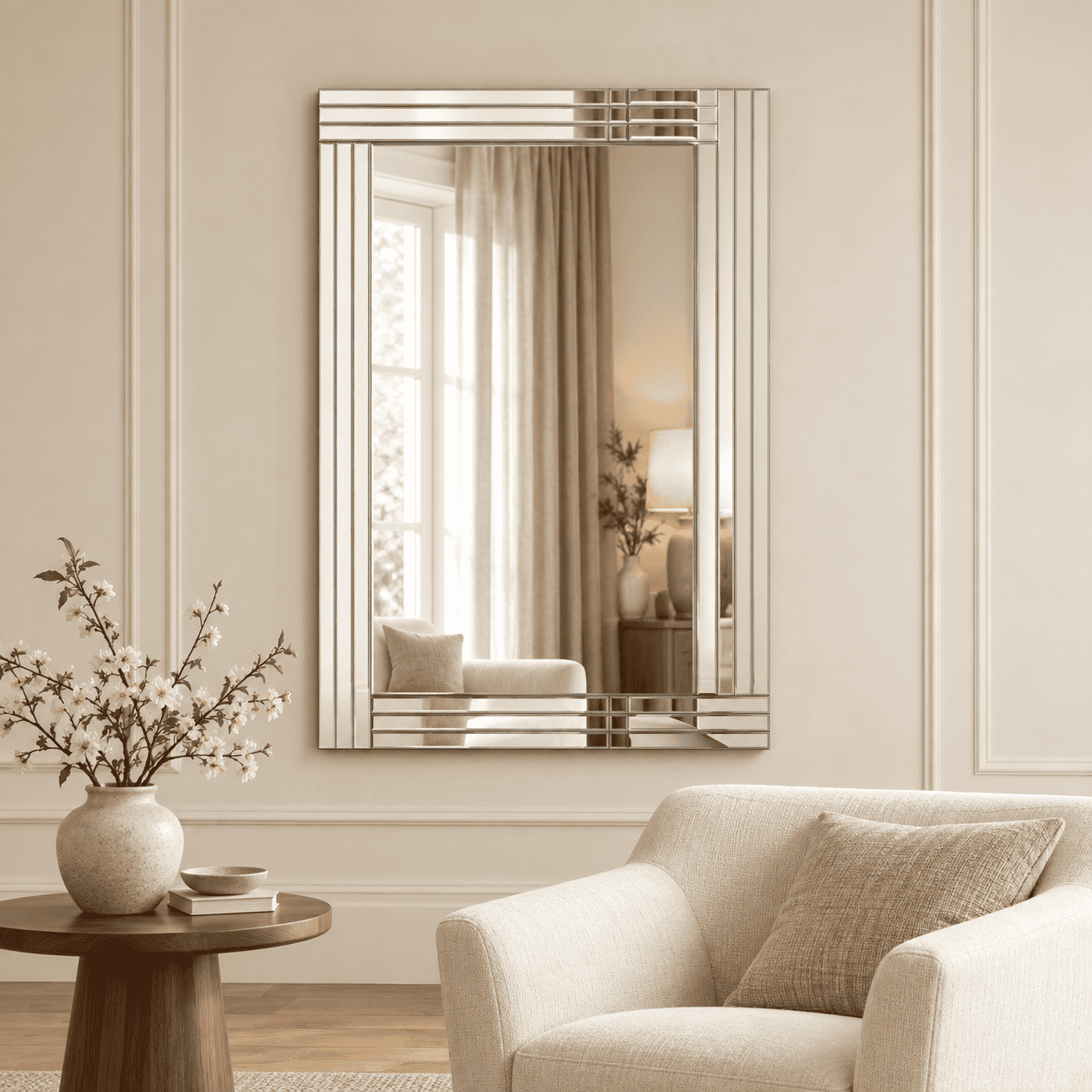 Lapford Triple Bevel Edge Mirror (7 Sizes) - Image 2