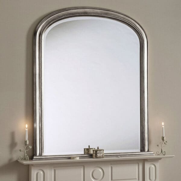 Belgravia Silver Overmantle Mirror 127x112cm