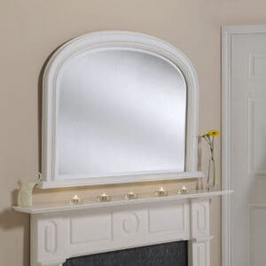 Belgravia White Overmantle Mirror 112x79cm