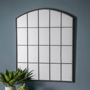 Barbican Black Window Mirror 91x76cm