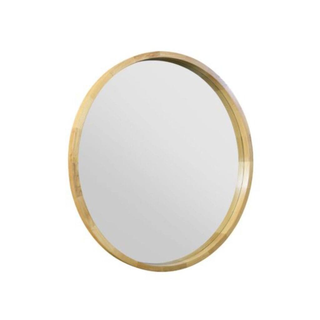 Scandi Round Oak Framed Mirror (3 Sizes) Soraya Interiors UK