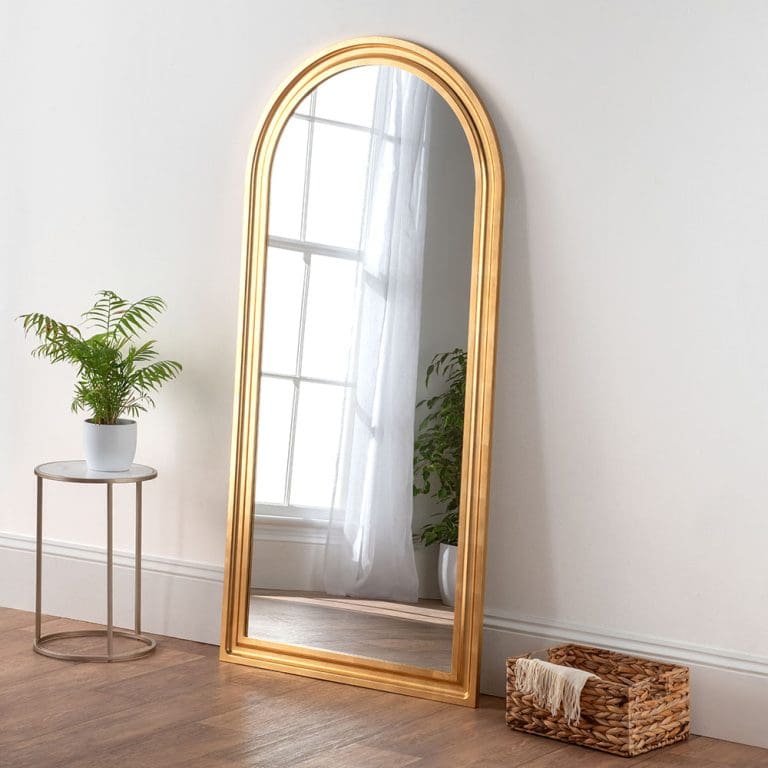 Vogue Gold Arch Framed Mirror (2 Sizes) Soraya Interiors UK