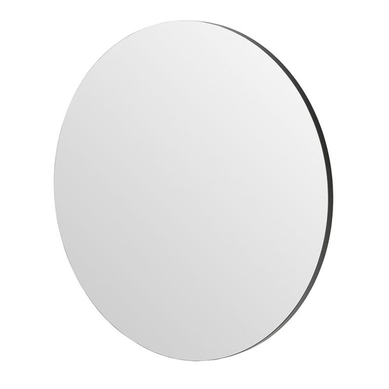 Round Black Frameless Mirror (2 Sizes) Soraya Interiors UK