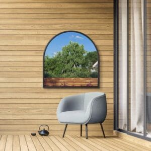 Hackney Black Arched Metal Mirror (2 Sizes)