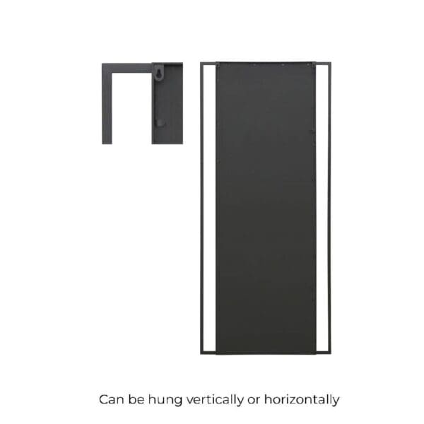 Highline Metal Black Panel Mirror Hanging Hooks