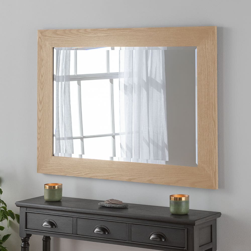 Solid wood mirror. Wall Mounted and leaner. Oak & rustic wood.