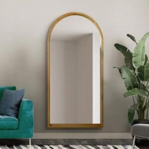 Scandi Deep Oak Arched Framed Mirror (4 Sizes)