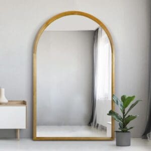 Scandi Deep Oak Arched Framed Mirror (7 Sizes)