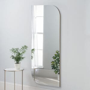 Foston Tall Rounded & Straight Gold Mirror