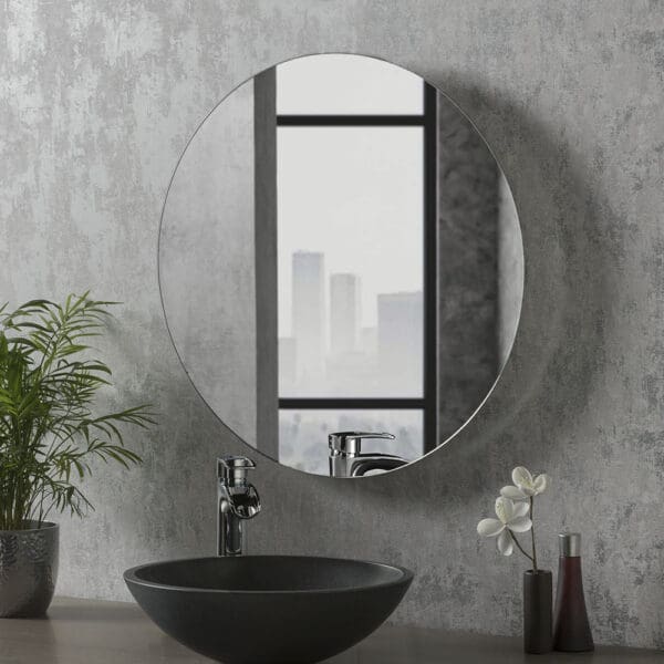 Halifax Round Anti Fog Bathroom Wall Mirror 60cm