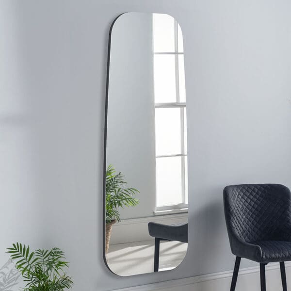 Moorgate Curved Full Length Black Mirror