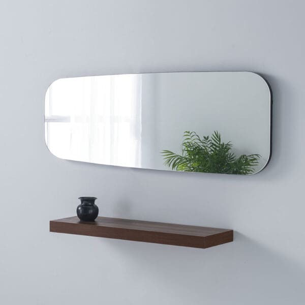 Moorgate Curved Full Length Black Mirror Landscape