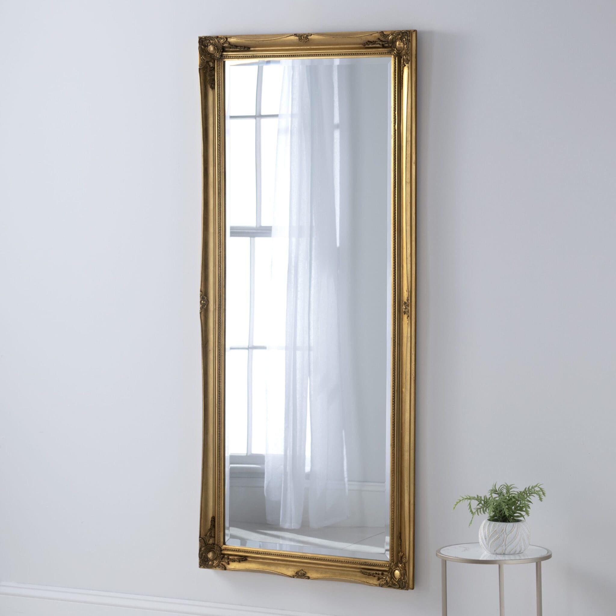 Madison Gold Leaf Full Length Framed Mirror (3 Sizes) | Soraya Interiors UK