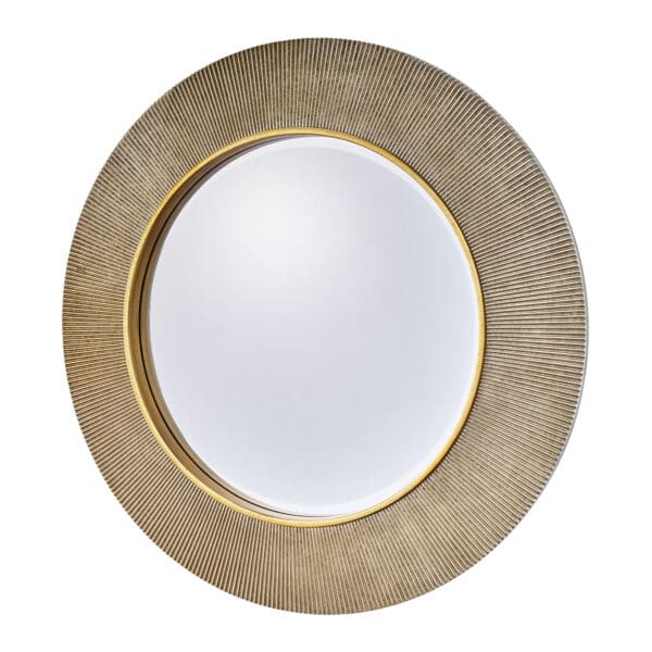 Paris Gold Leaf Two Tone Round Mirror 90cm - Image 3