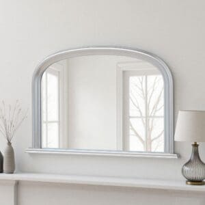 Bayswater Sleek Silver Overmantle Mirror 112x77cm